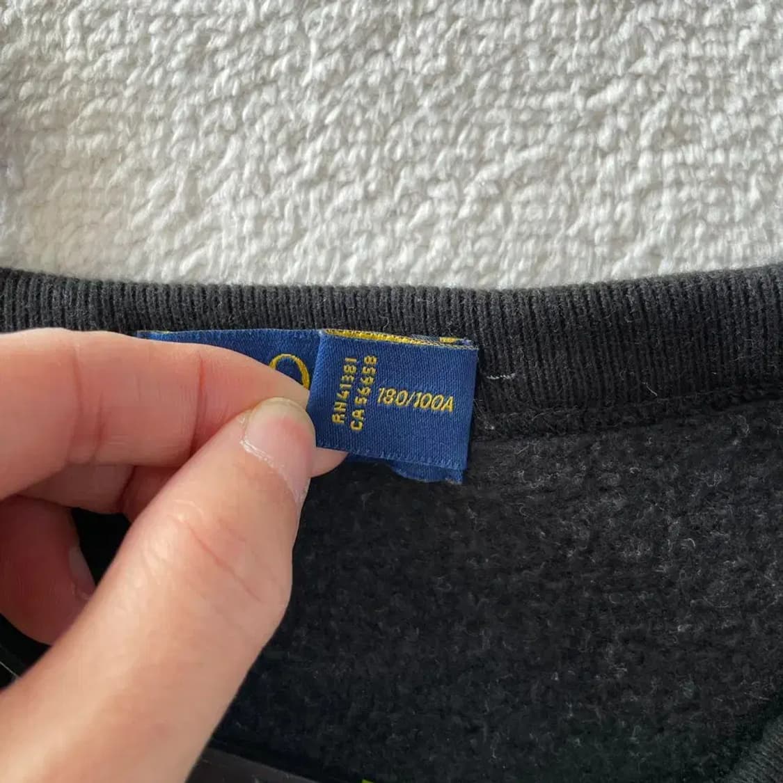 L 폴로 블랙 로고 맨투맨 기모 스펠 상품이미지5