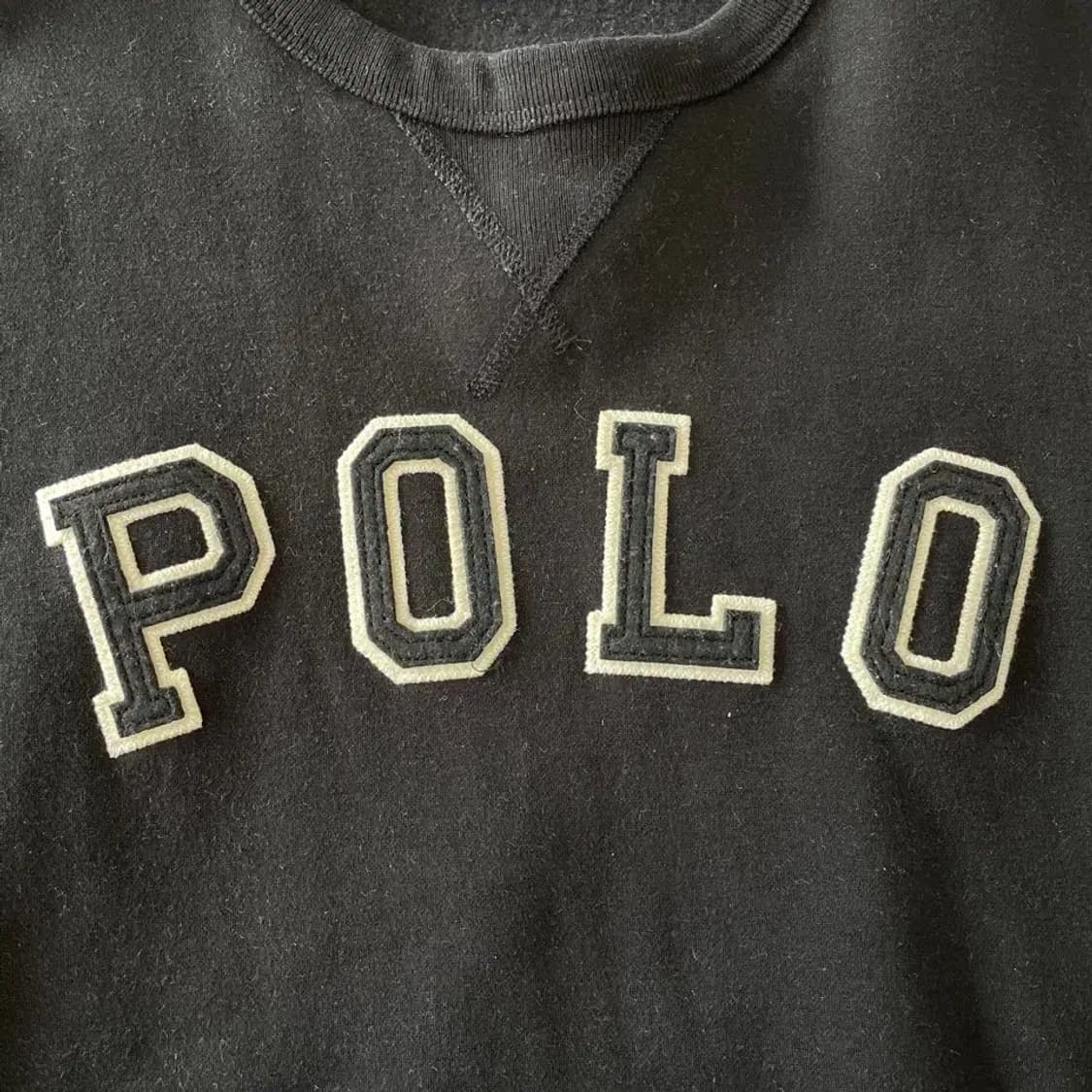 L 폴로 블랙 로고 맨투맨 기모 스펠 상품이미지6