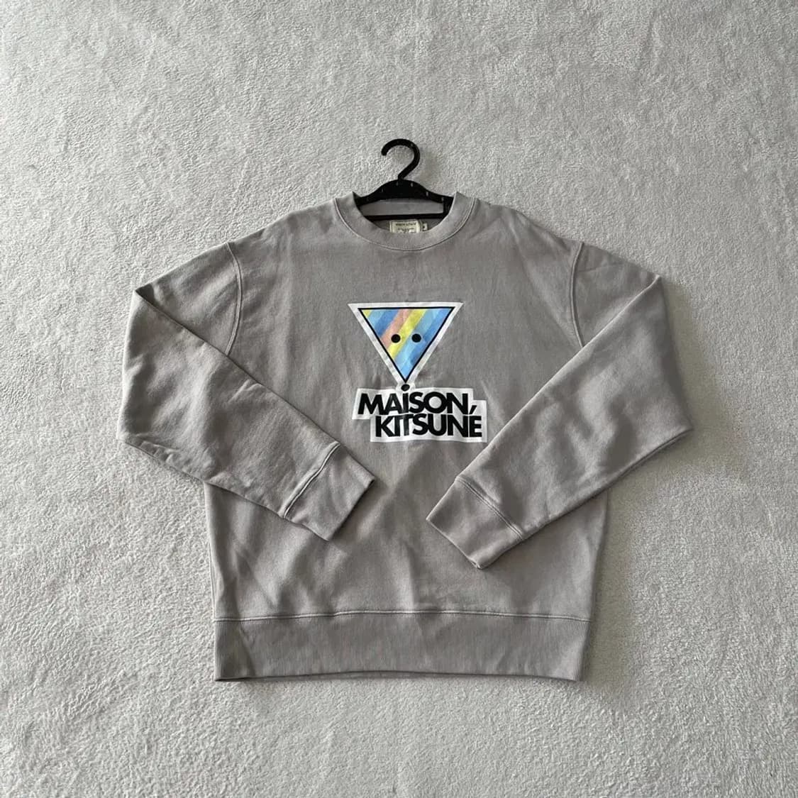 M 메종키츠네 트라이앵클 맨투맨 상품이미지1