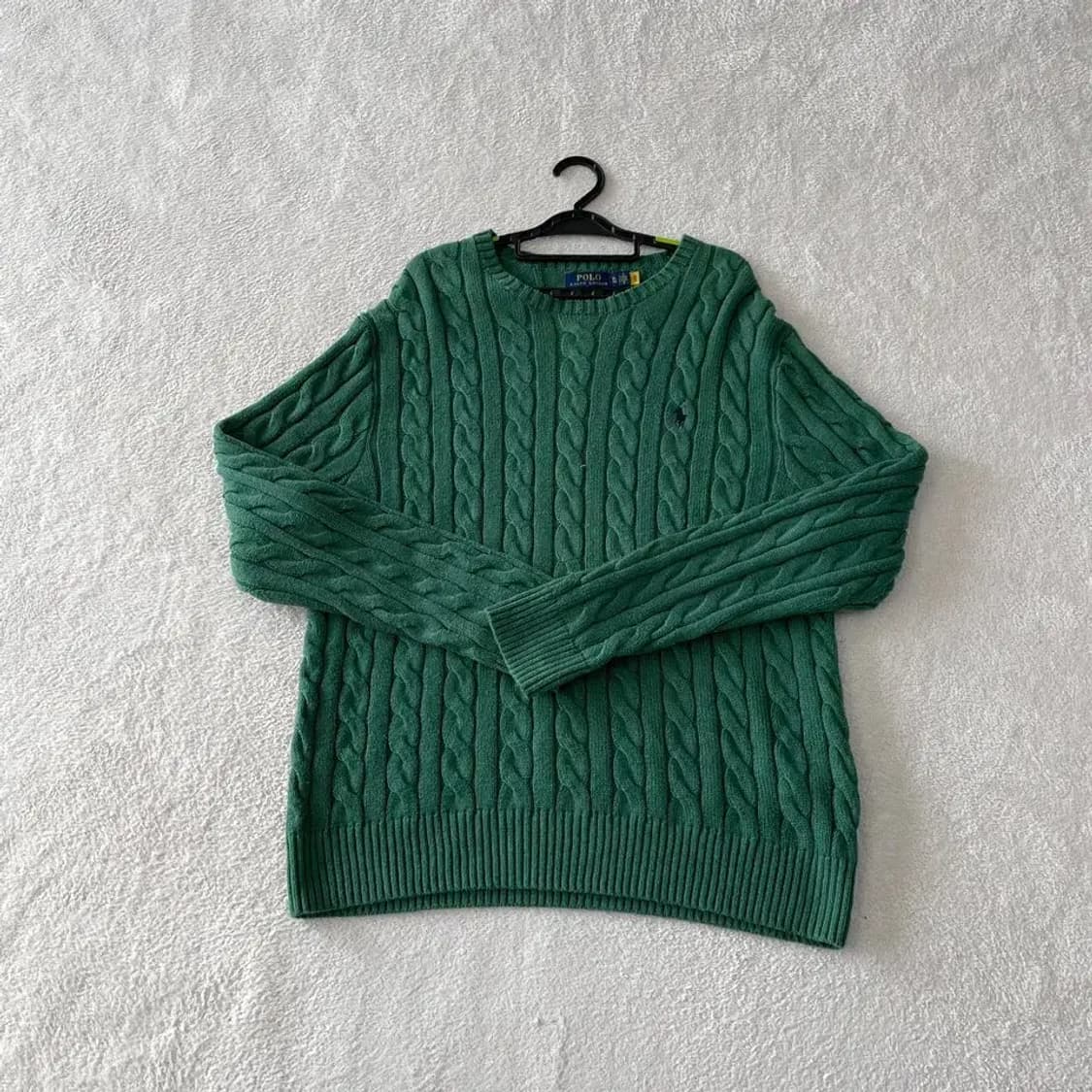XL 폴로 신형 꽈배기 케이블 니트 그린 상품이미지1