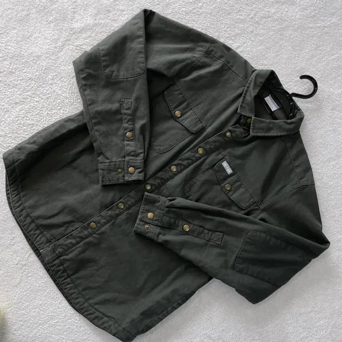 L 컬럼비아 헤비코튼 기모 워크셔츠 100 고프코어 상품이미지1