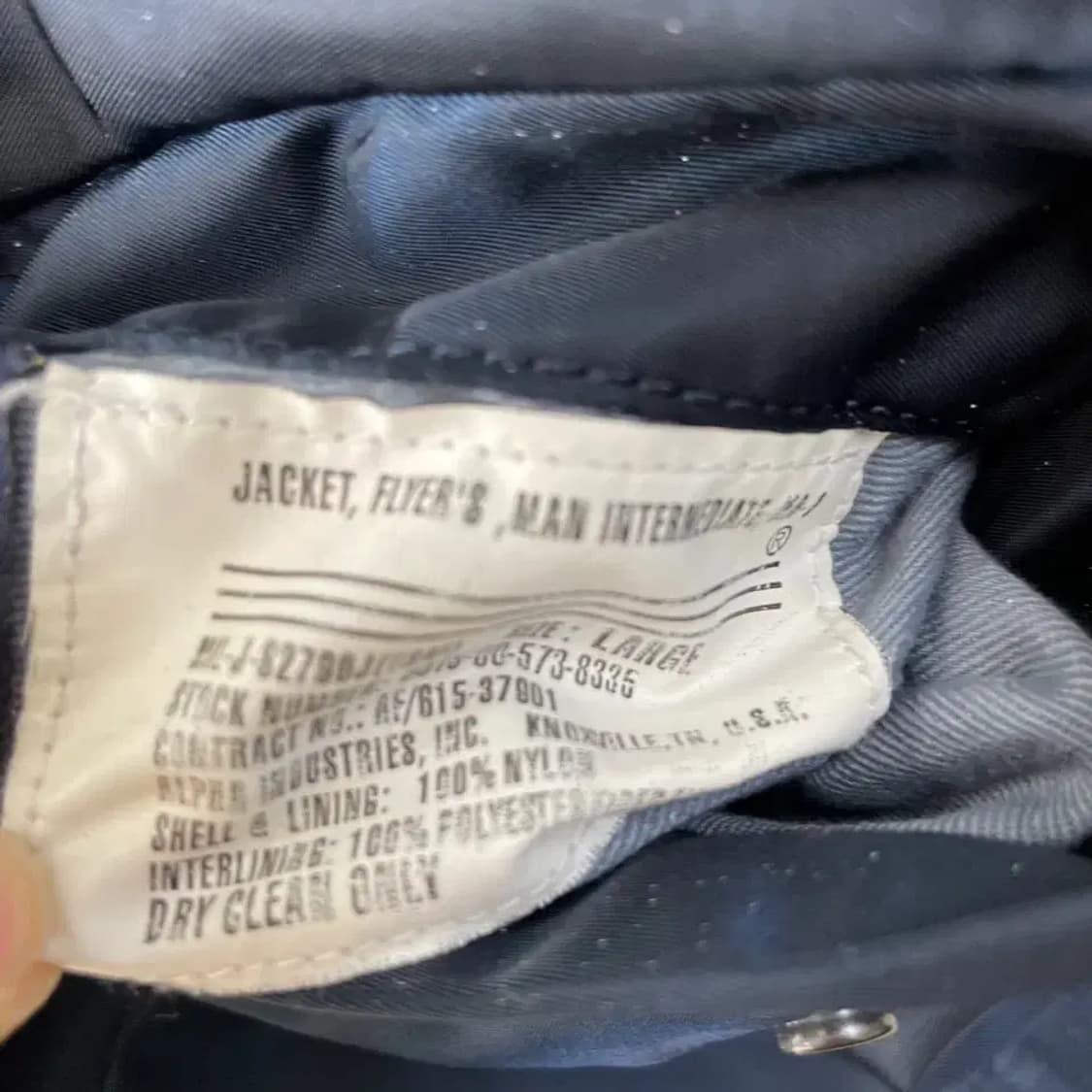 L 알파인더스트 MA1 네이비 봄버 자켓 상품이미지6