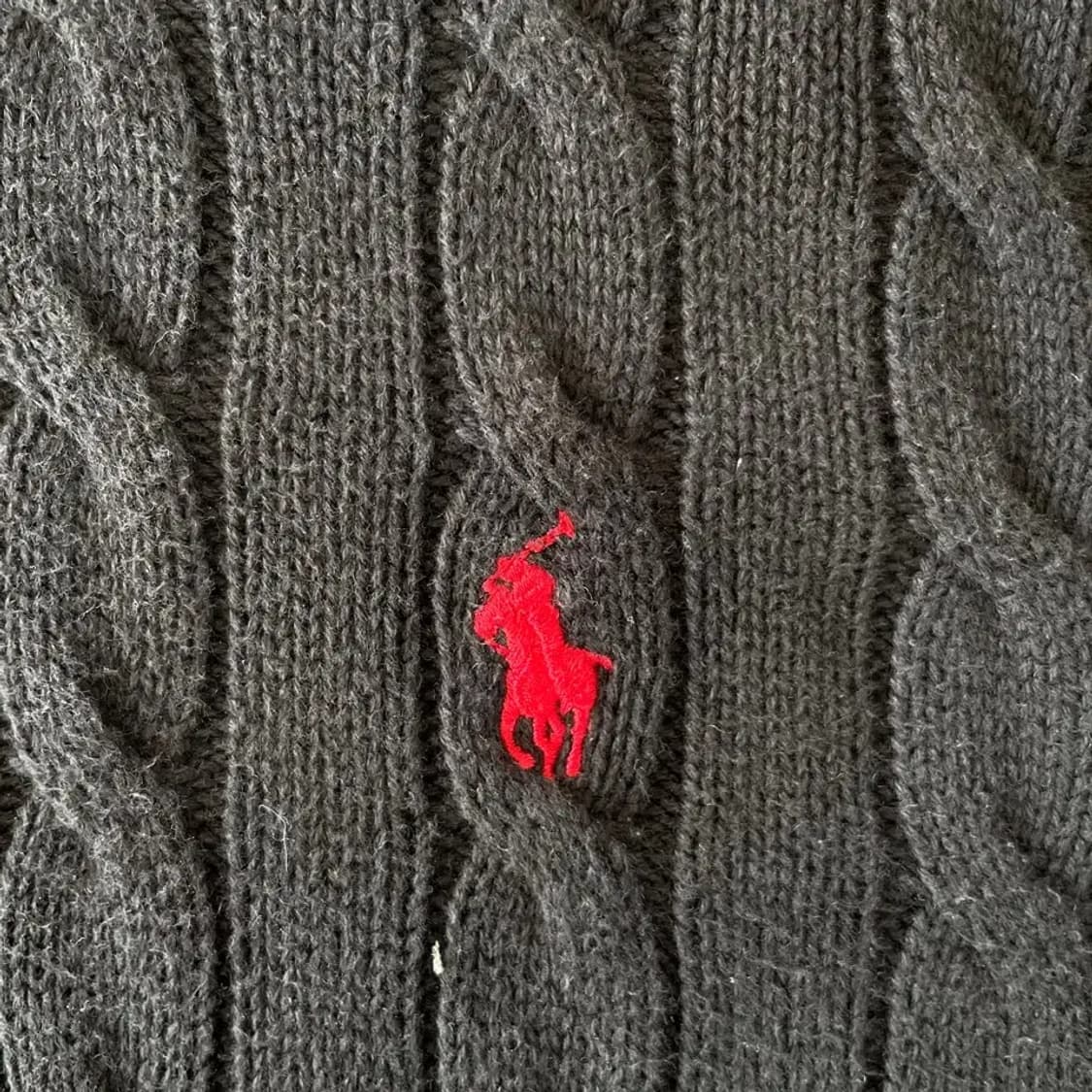 XL 폴로 블랙 꽈배기 니트 상품이미지5