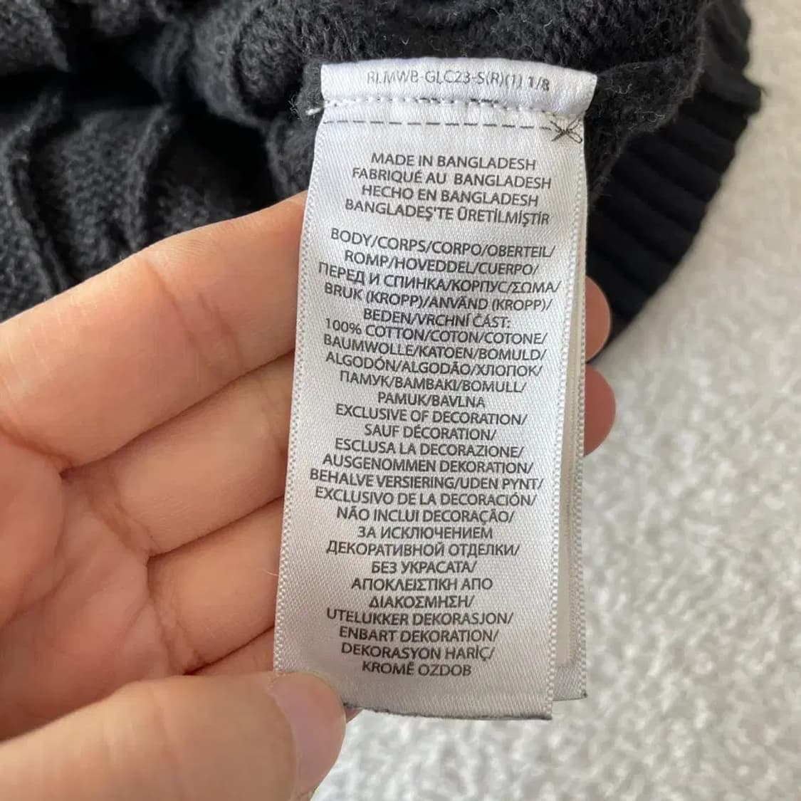 XL 폴로 블랙 꽈배기 니트 상품이미지6