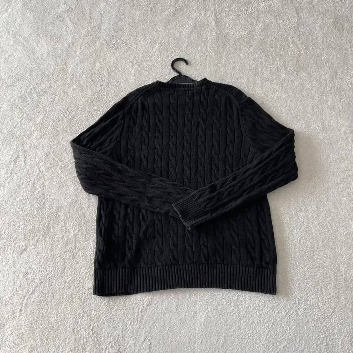 XL 폴로 블랙 꽈배기 니트 상품이미지8