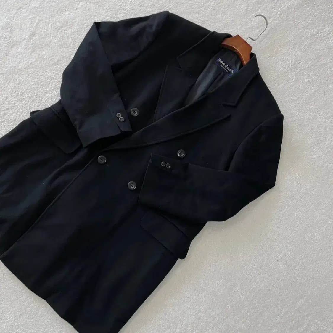 L 입생로랑 캐시미어 더블코트 자켓 100 상품이미지3