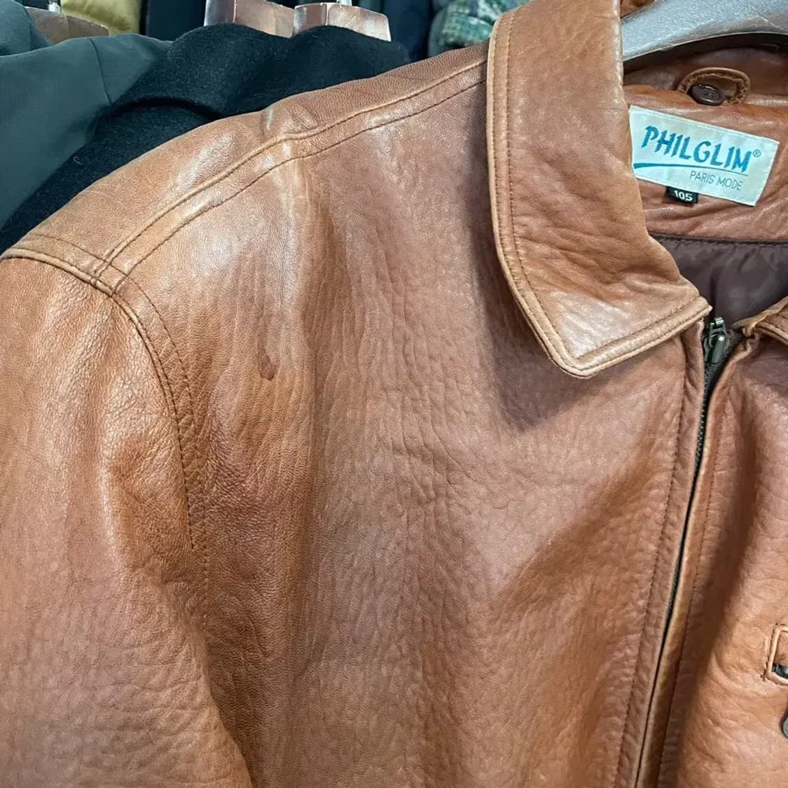 [XL] 90'S 빈티지 양가죽 레더자켓 105 상품이미지4