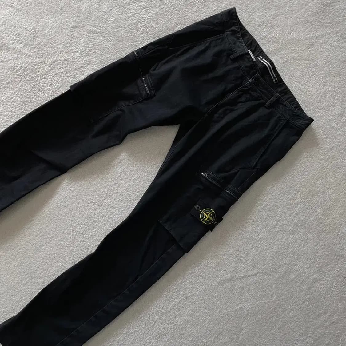 30 스톤아일랜드 카고 가먼트다이 블랙 팬츠 바지 상품이미지3