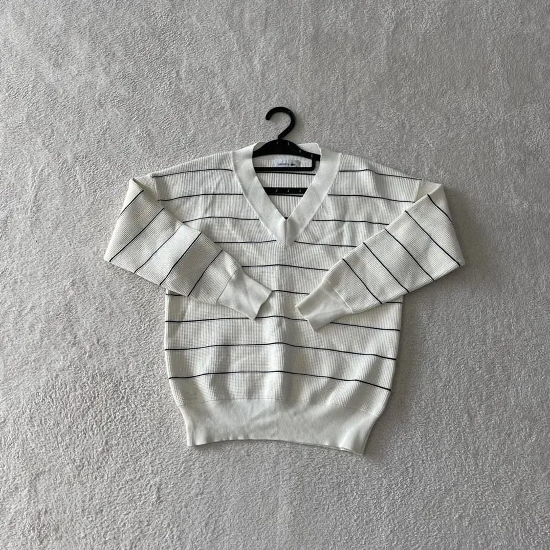 90 라코스테 여성 스트라이프 니트 풀오버 상품이미지1