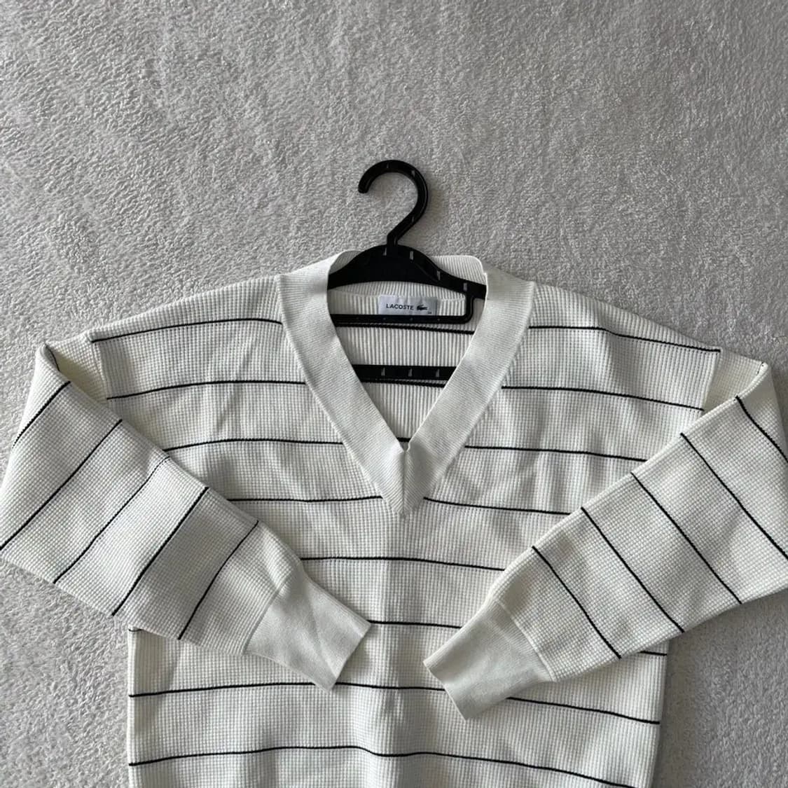 90 라코스테 여성 스트라이프 니트 풀오버 상품이미지2