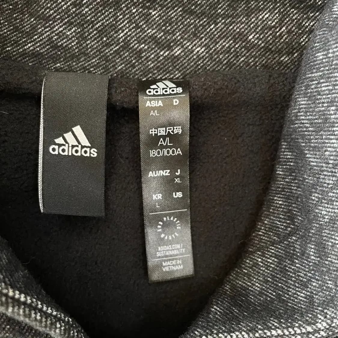 L 아디다스 코듀로이 기모 아노락 자켓 100 상품이미지4