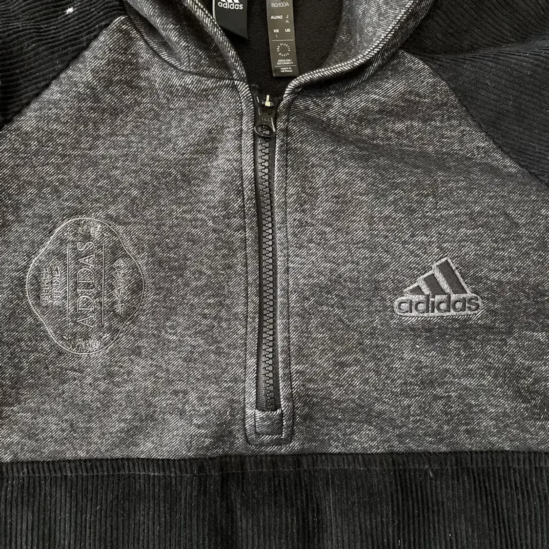 L 아디다스 코듀로이 기모 아노락 자켓 100 상품이미지5