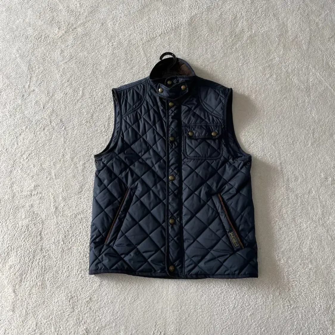 S 폴로 남성 퀼팅 베스트 조끼 네이비 상품이미지1