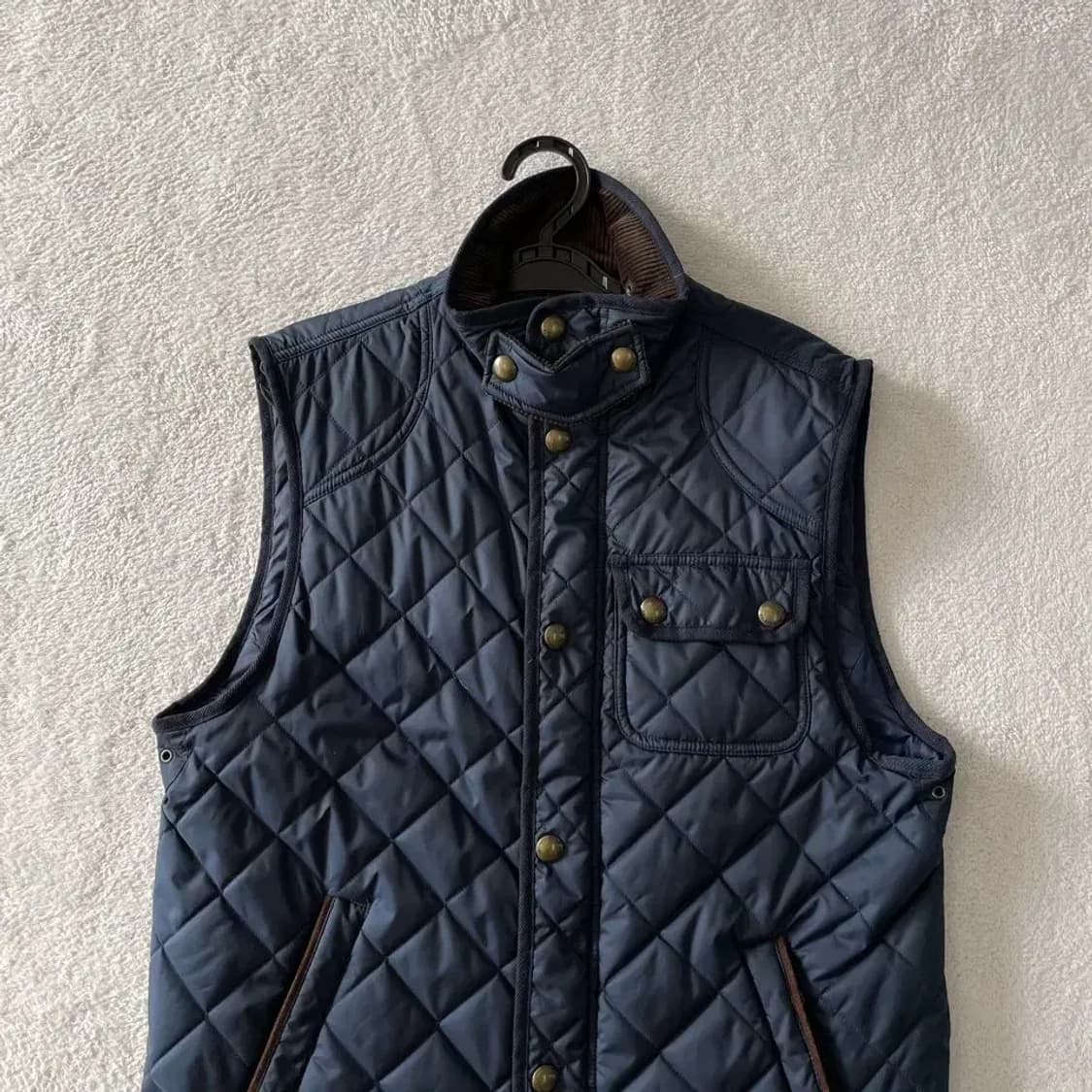 S 폴로 남성 퀼팅 베스트 조끼 네이비 상품이미지2