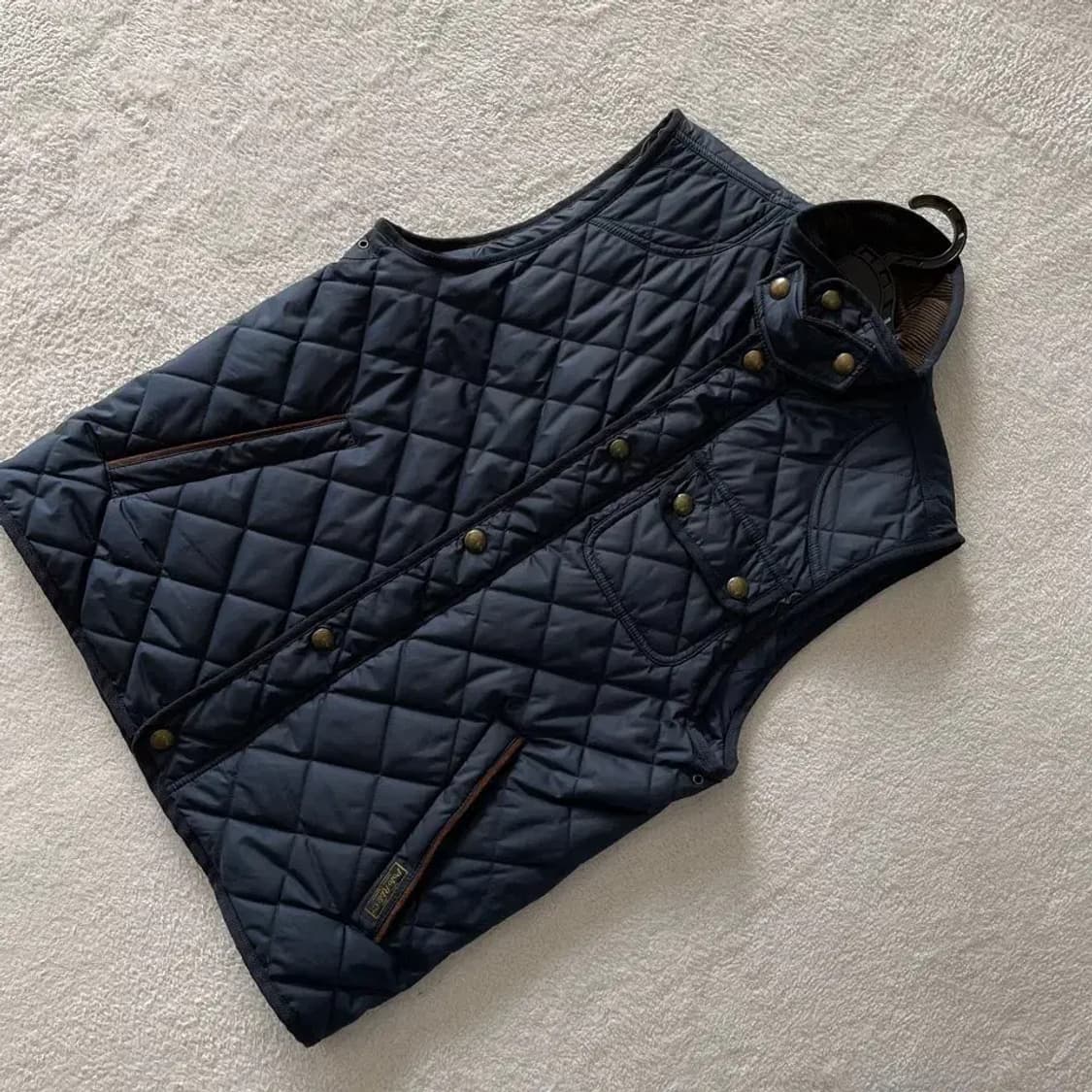 S 폴로 남성 퀼팅 베스트 조끼 네이비 상품이미지3