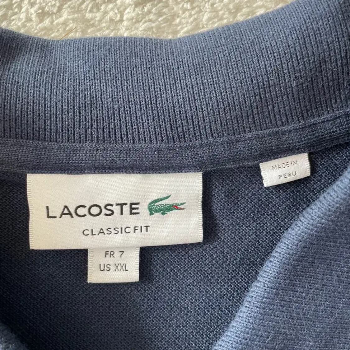 XXXL 라코스테 남성 긴팔카라티 네이비 빅사이즈 상품이미지4