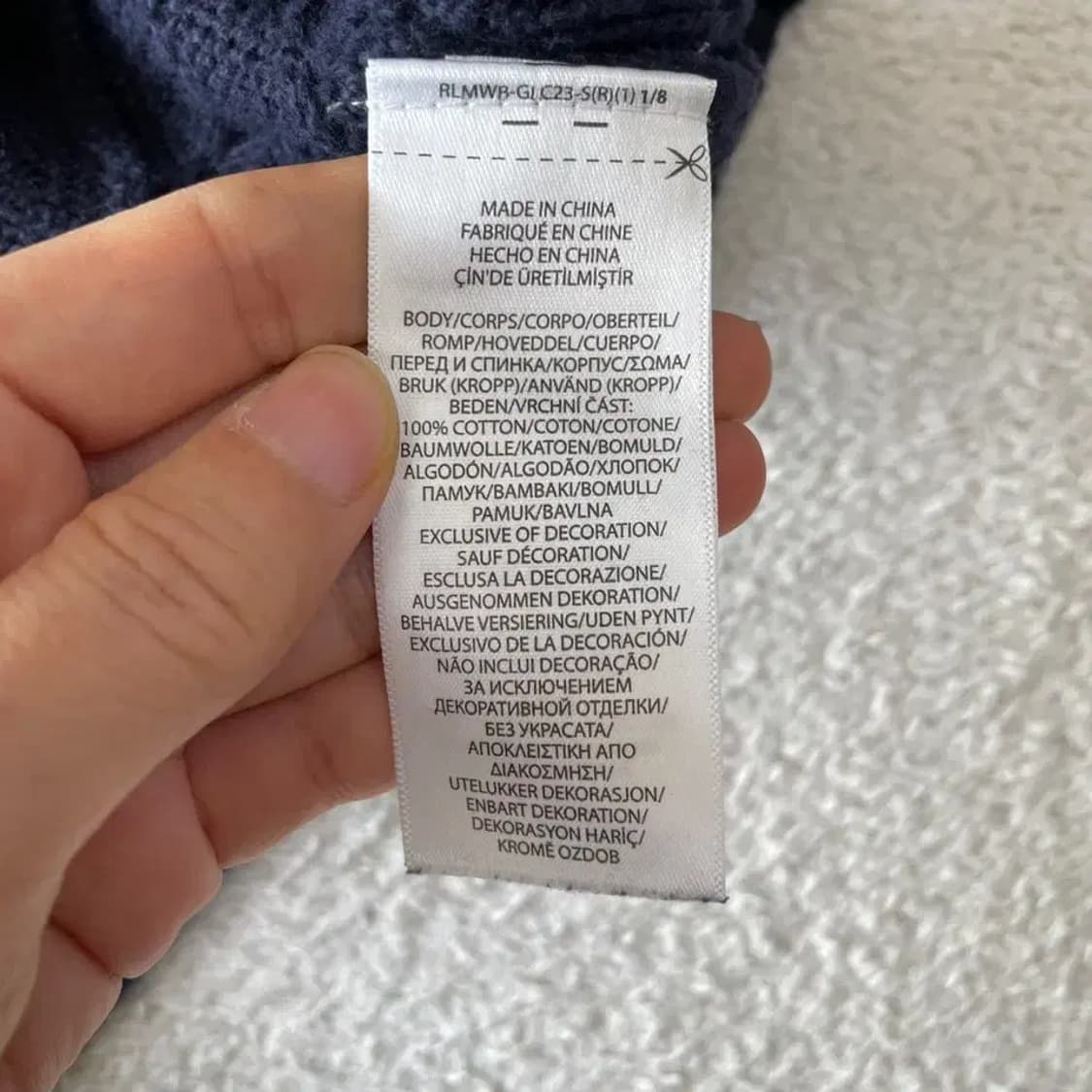 M 폴로 케이블 꽈배기니트 네이비 상품이미지6