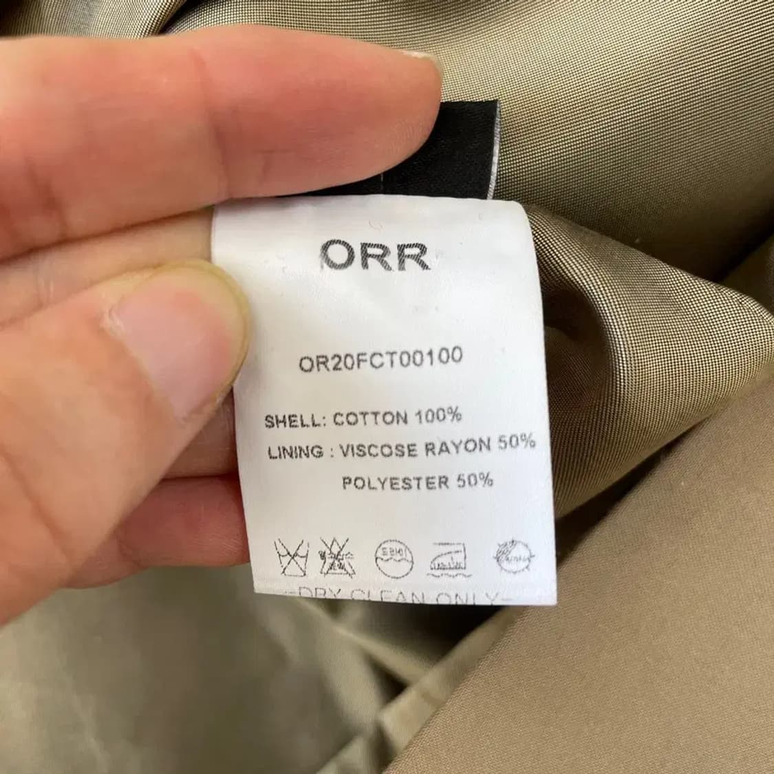 오르 ORR 트렌치 롱코트 S 상품이미지6