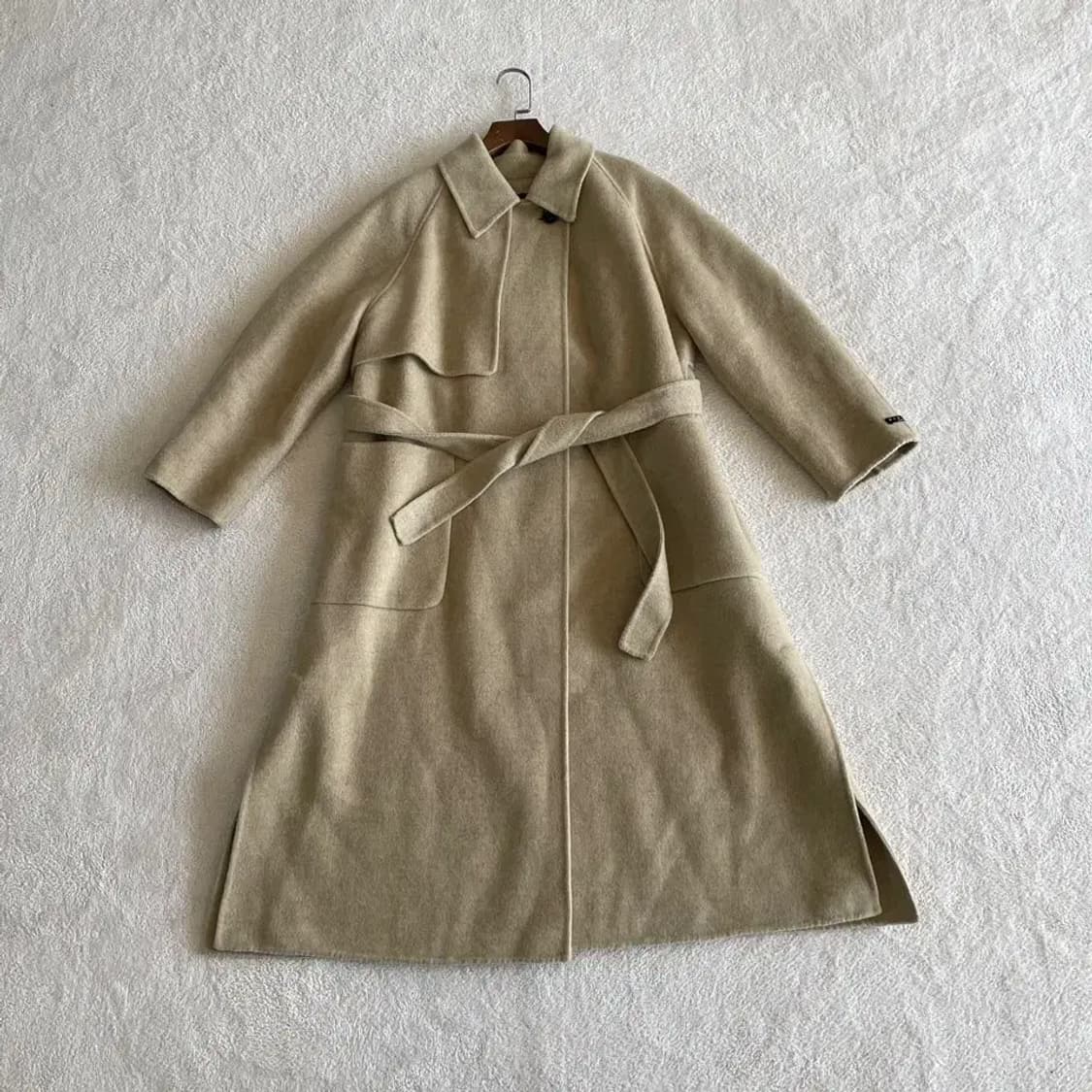 시슬리 2023 울 캐시미어 메리 헤링본 여성 롱코트 95 상품이미지1