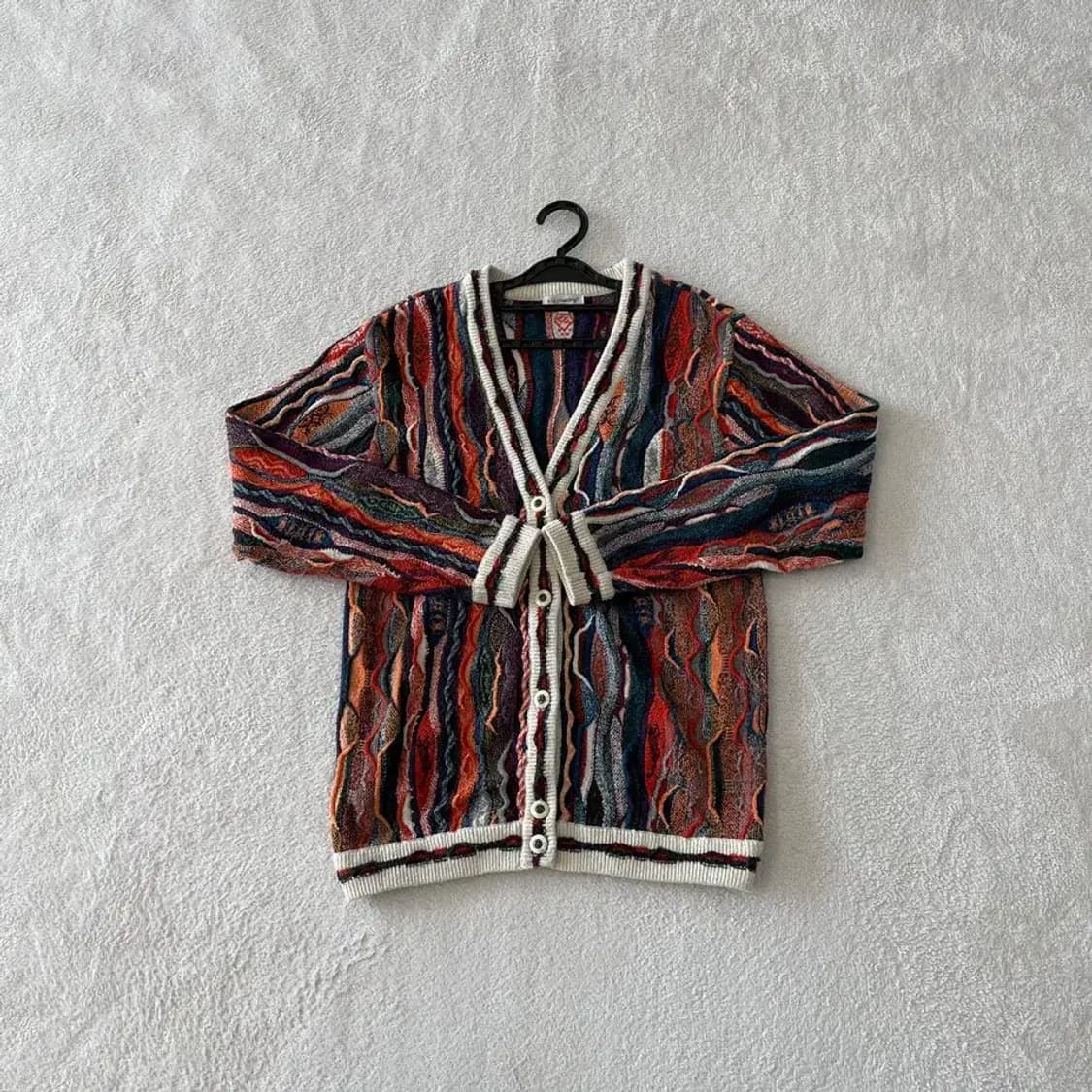 M 올드컨드리 케이블 빈티지 니트가디건 95 쿠지 상품이미지1