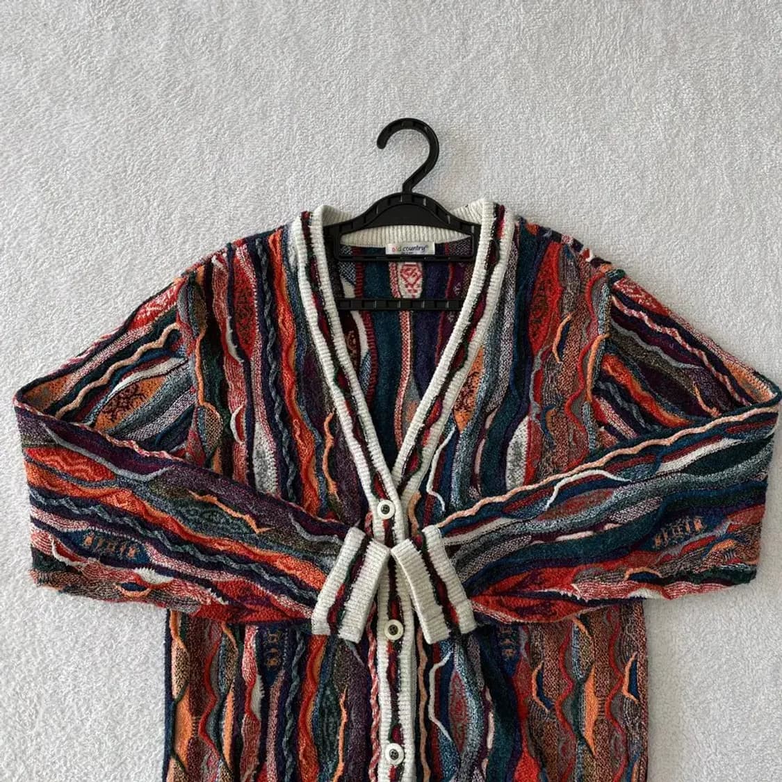 M 올드컨드리 케이블 빈티지 니트가디건 95 쿠지 상품이미지2