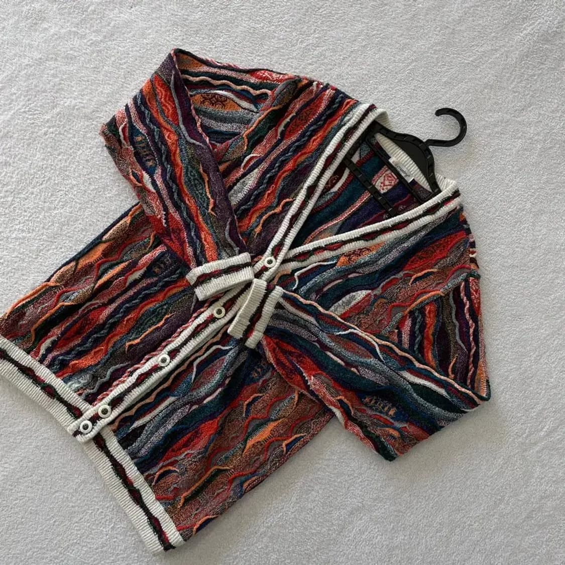 M 올드컨드리 케이블 빈티지 니트가디건 95 쿠지 상품이미지3