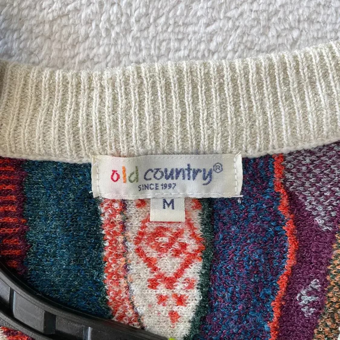M 올드컨드리 케이블 빈티지 니트가디건 95 쿠지 상품이미지4