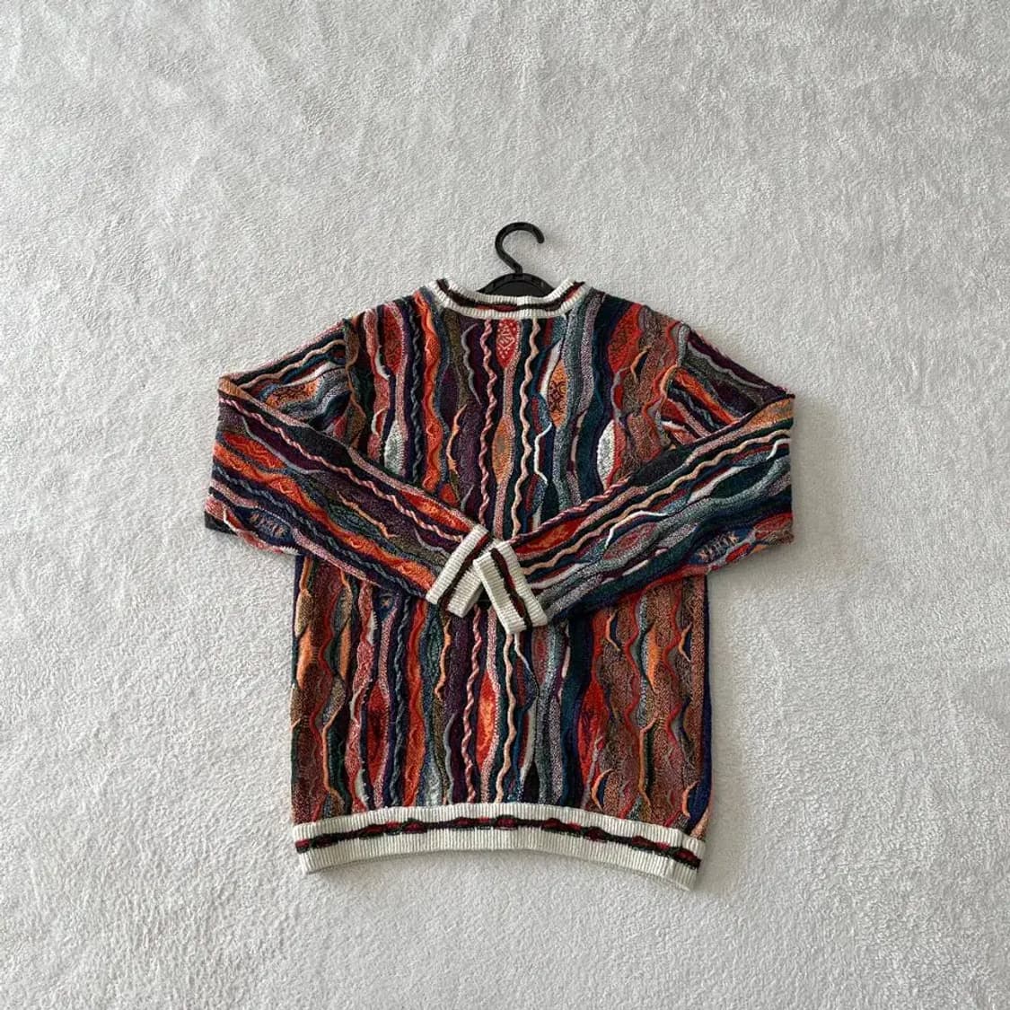 M 올드컨드리 케이블 빈티지 니트가디건 95 쿠지 상품이미지5