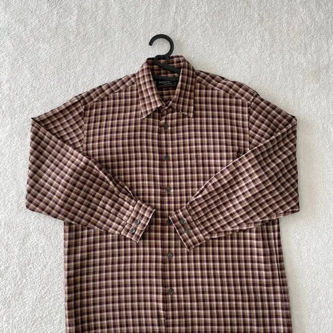 입생로랑 올드스쿨 체크셔츠 100 L 상품이미지2