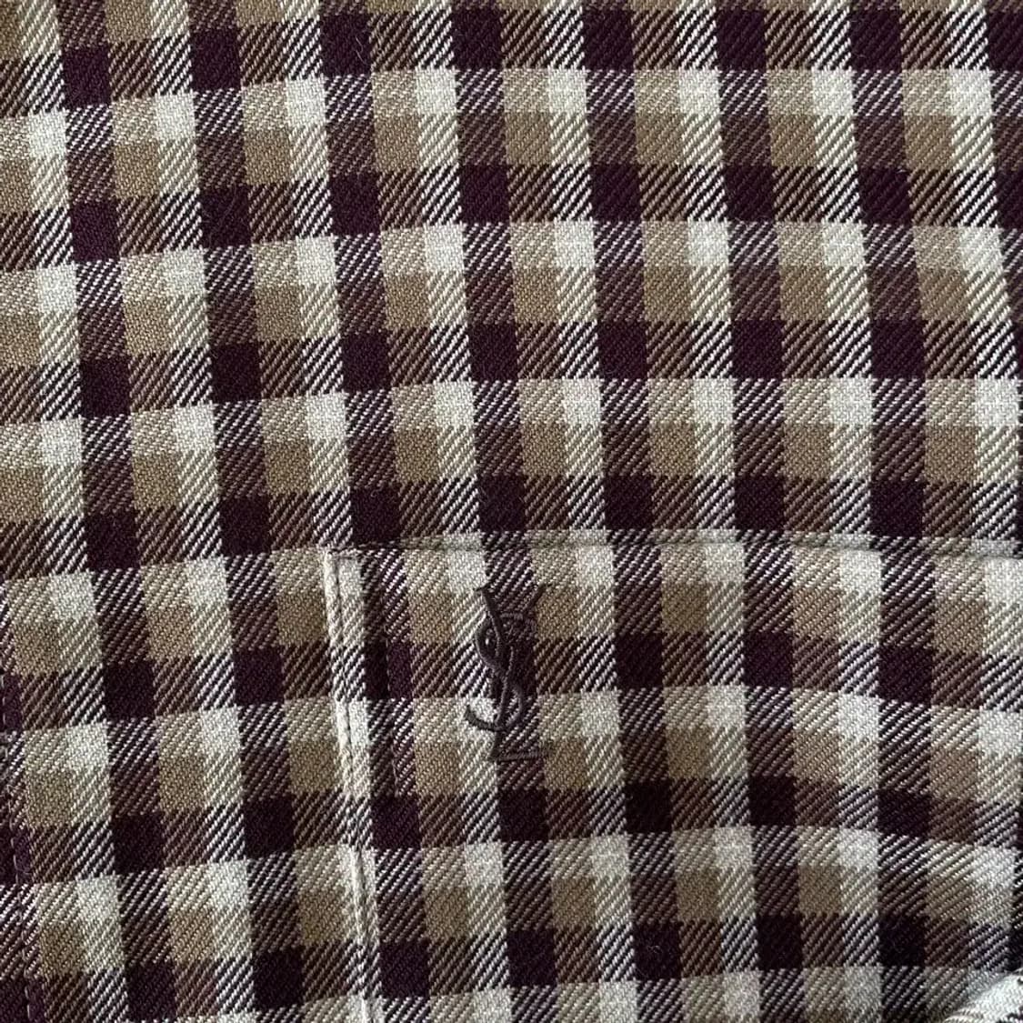 입생로랑 올드스쿨 체크셔츠 100 L 상품이미지5