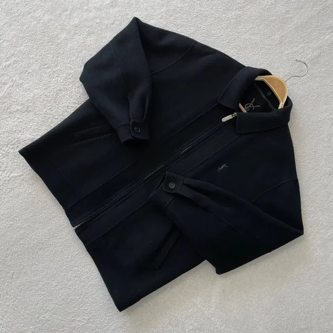 입생로랑 울 자켓 100 올드스쿨 블루종 상품이미지3