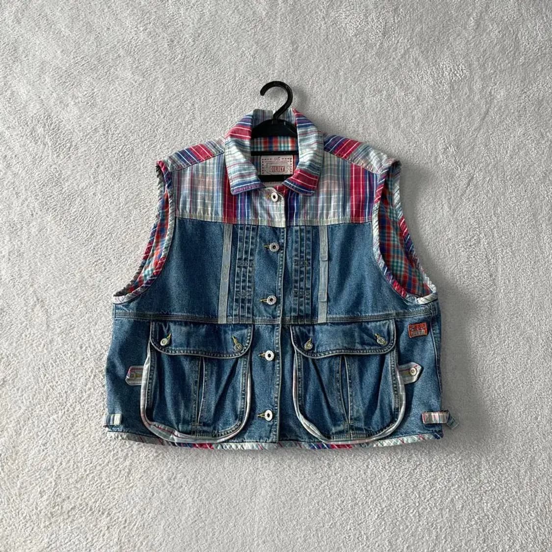 오일릴리 데님 청자켓조끼 데님 베스트 S 상품이미지1