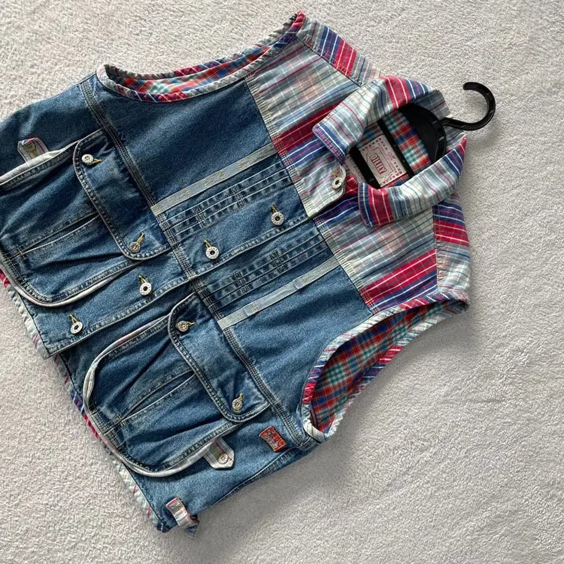 오일릴리 데님 청자켓조끼 데님 베스트 S 상품이미지3