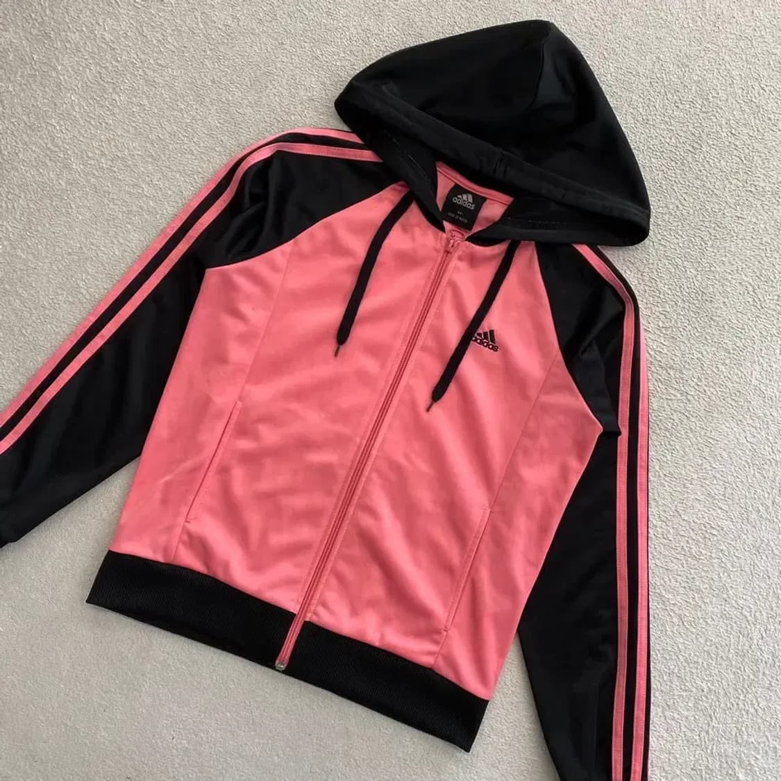 아디다스 핑크 후드 져지 90 상품이미지2