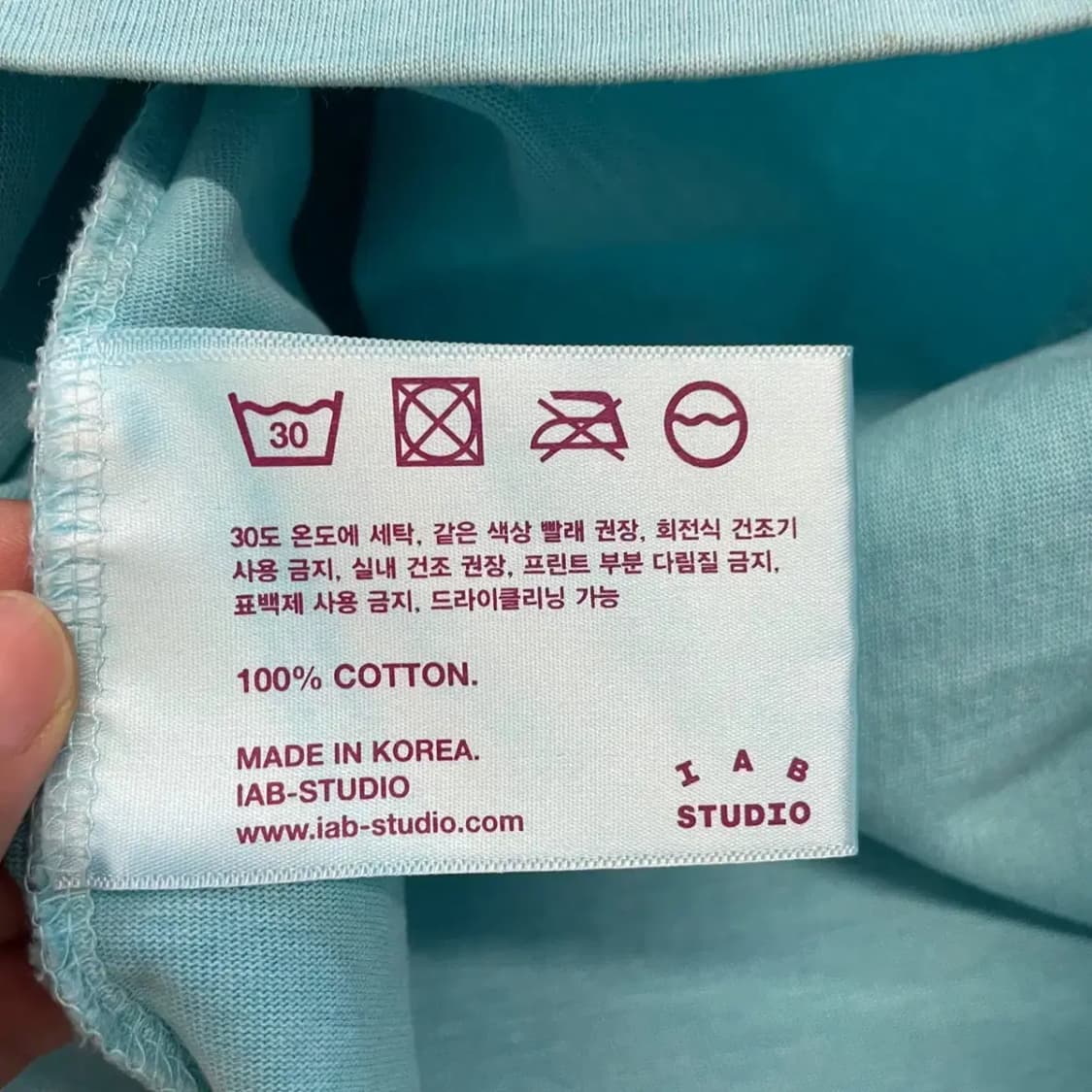 아이앱스튜디오 피그먼트 시안 반팔 L 상품이미지8