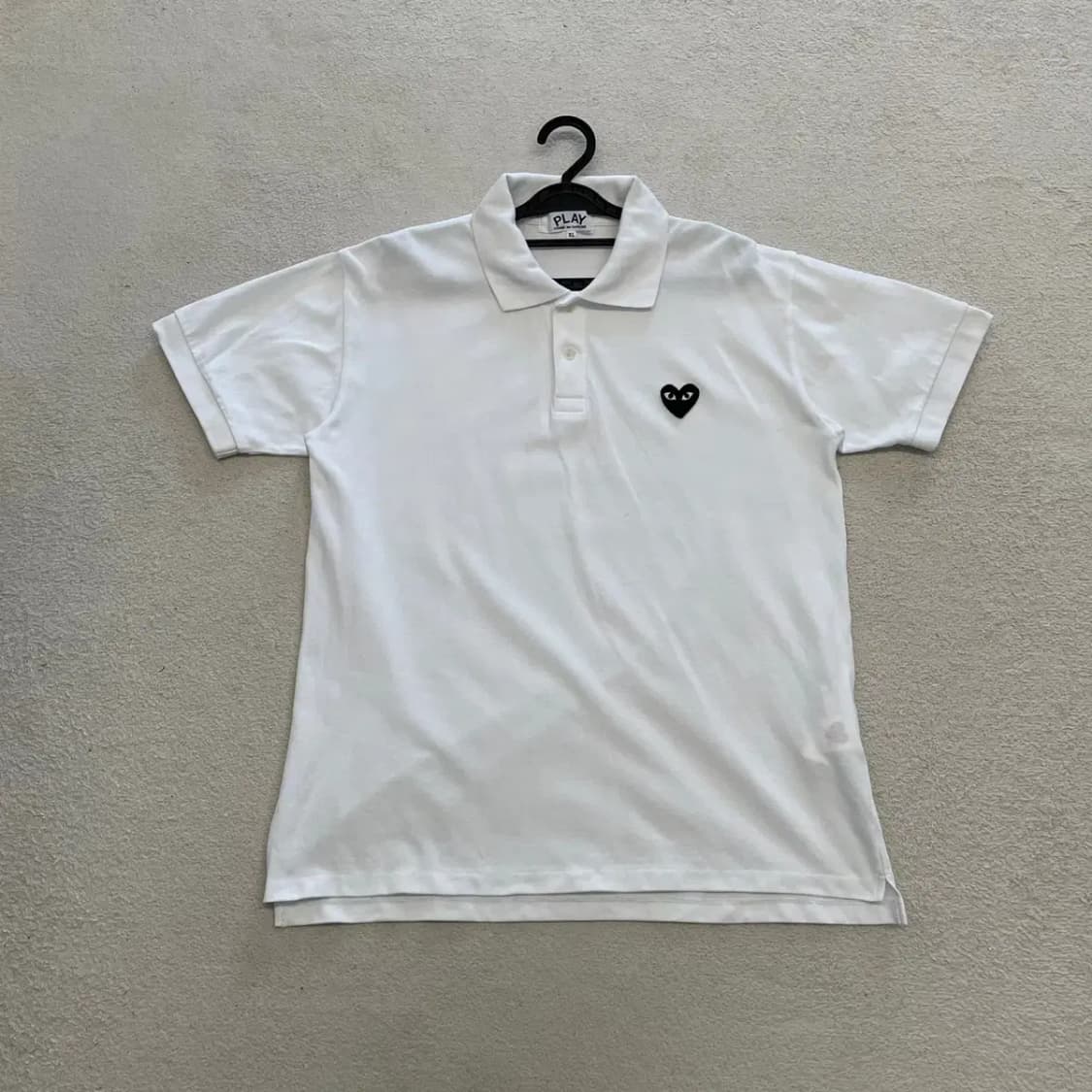 XL 꼼데가르송 2025 블랙하트와펜 반팔카라티 상품이미지3