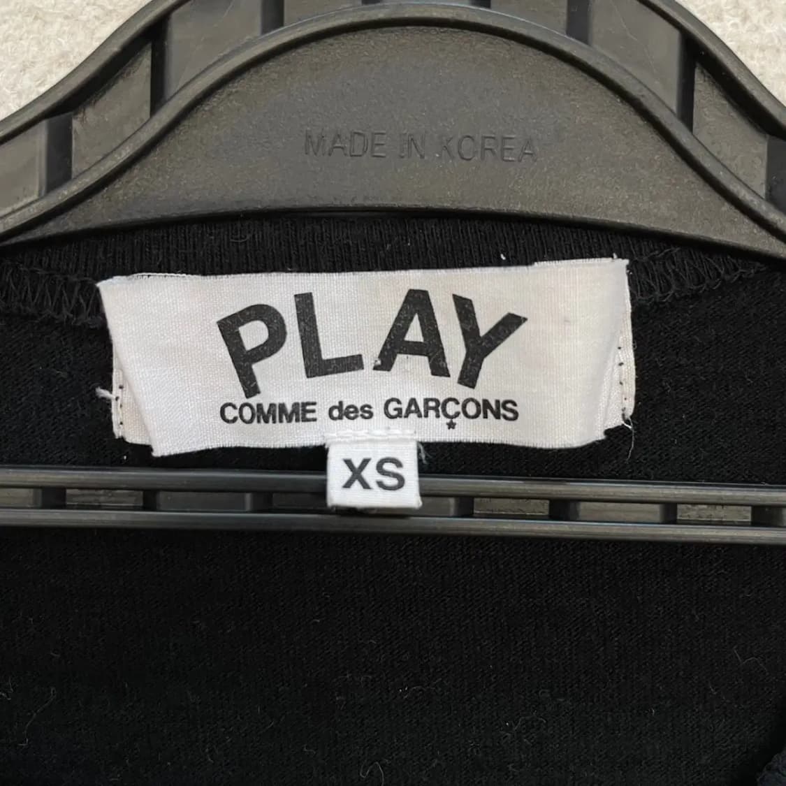 꼼데가르송 여성 더블하트와펜 반팔티 XS 상품이미지4