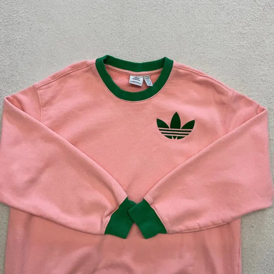 아디다스 헤리티지나우 빅로고 맨투맨 핑크 파이어버드 상품이미지2