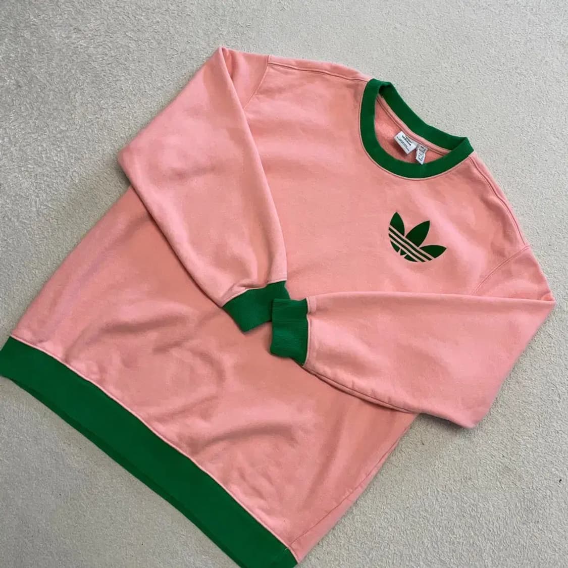 아디다스 헤리티지나우 빅로고 맨투맨 핑크 파이어버드 상품이미지3