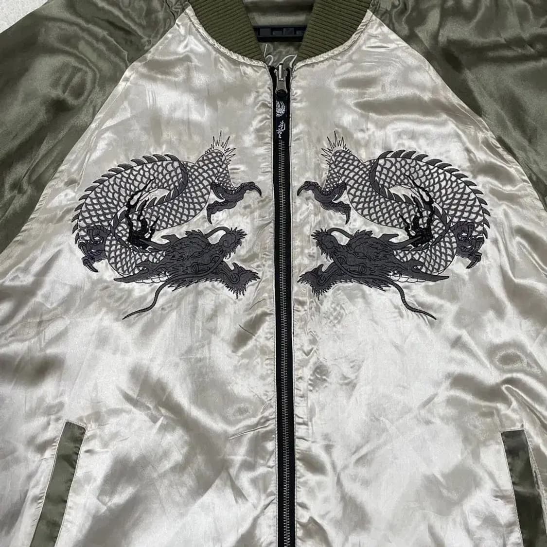 XXL YDU 양면 타이거 드래곤 자수 스카잔 호랑이 재팬 HIRO 상품이미지10