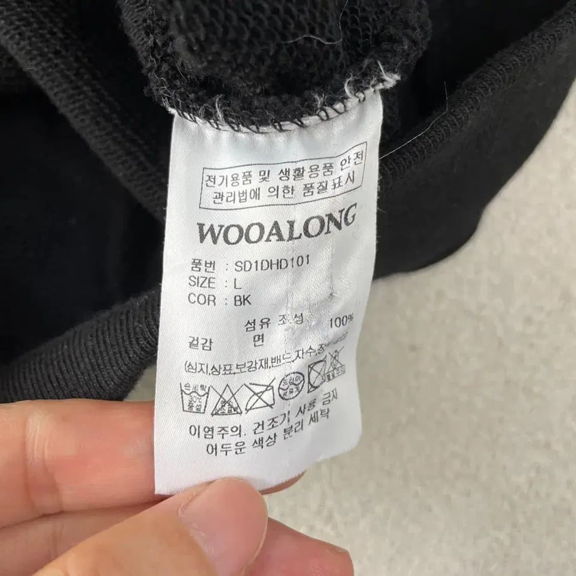 우알롱 후드티 블랙 L 상품이미지7