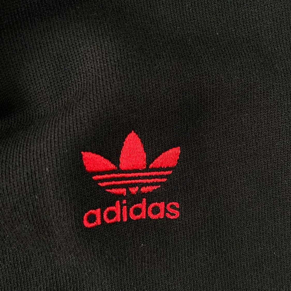 3XL 아디다스 에센셜 빅사이즈 후드티 블랙 검빨 상품이미지5