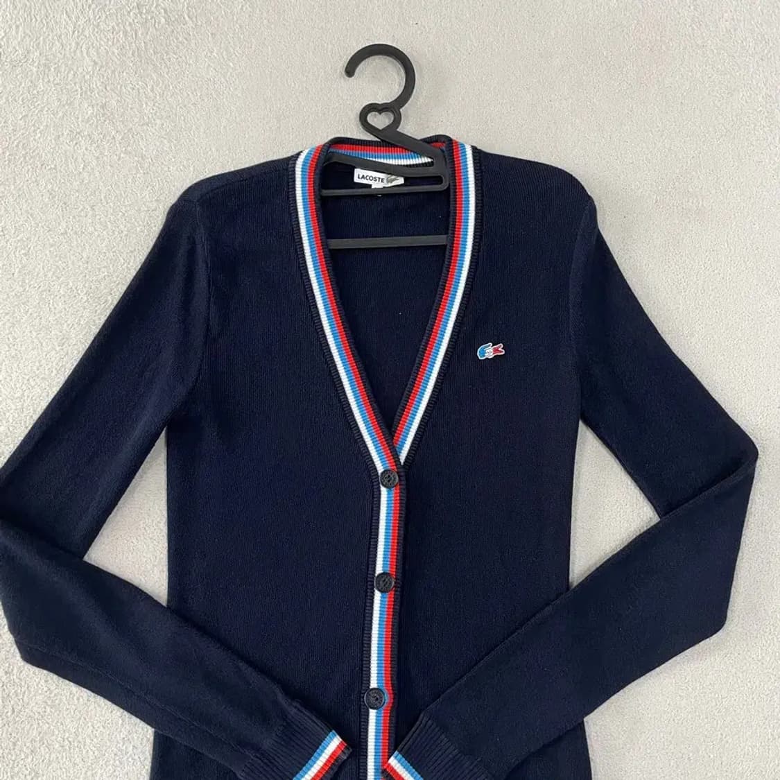 라코스테 여성 네이비 가디건 90 상품이미지2