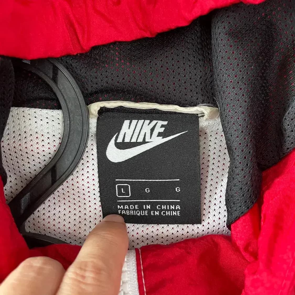 L 나이키 더블스우시 레드 바람막이 100 상품이미지4