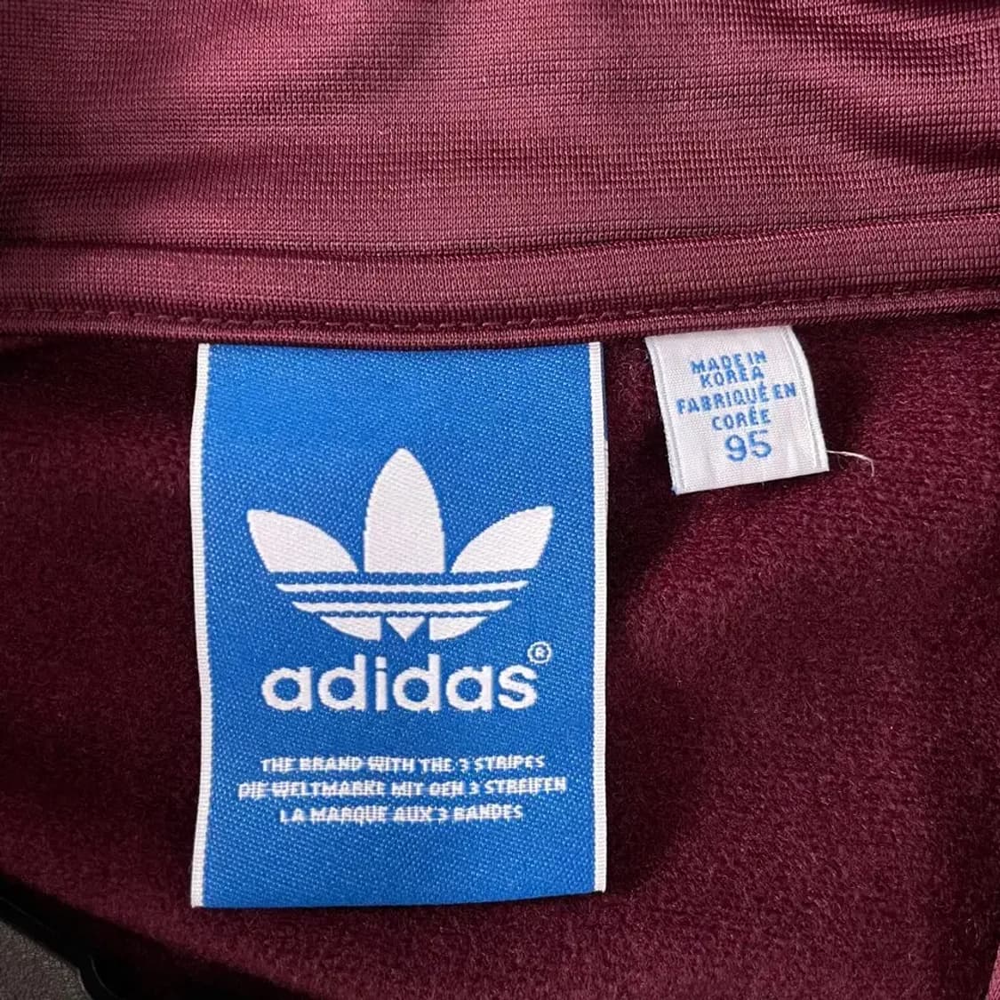 95 아디다스 파이어버드 버건디 져지 M 상품이미지4