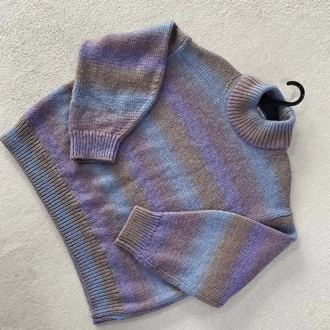 COS 코스 여성 스트라이프 울 모크넥 니트 상품이미지3