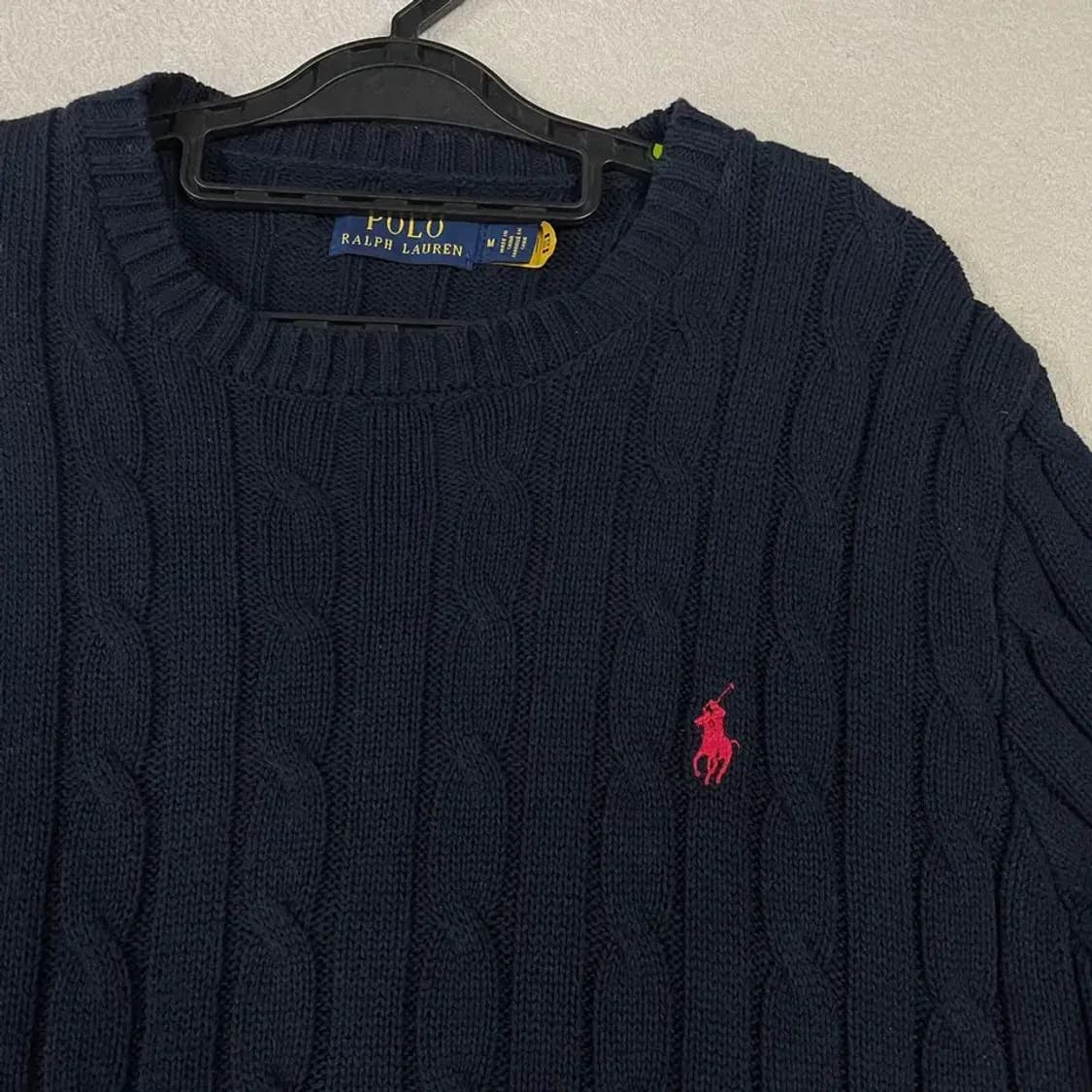 폴로 꽈배기 네이비 니트 M 상품이미지4