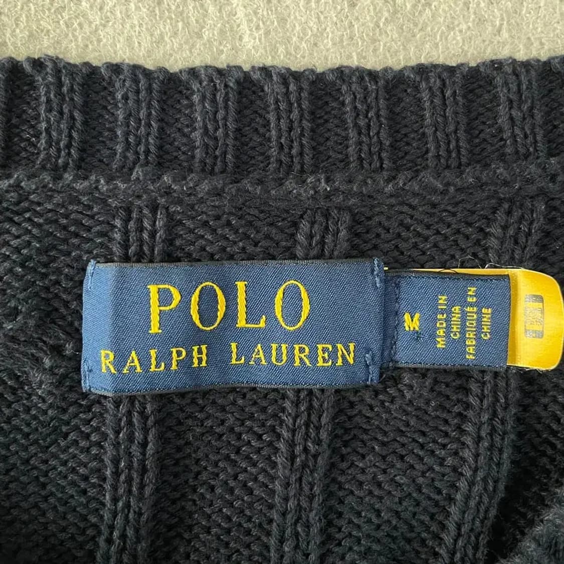 폴로 꽈배기 네이비 니트 M 상품이미지6