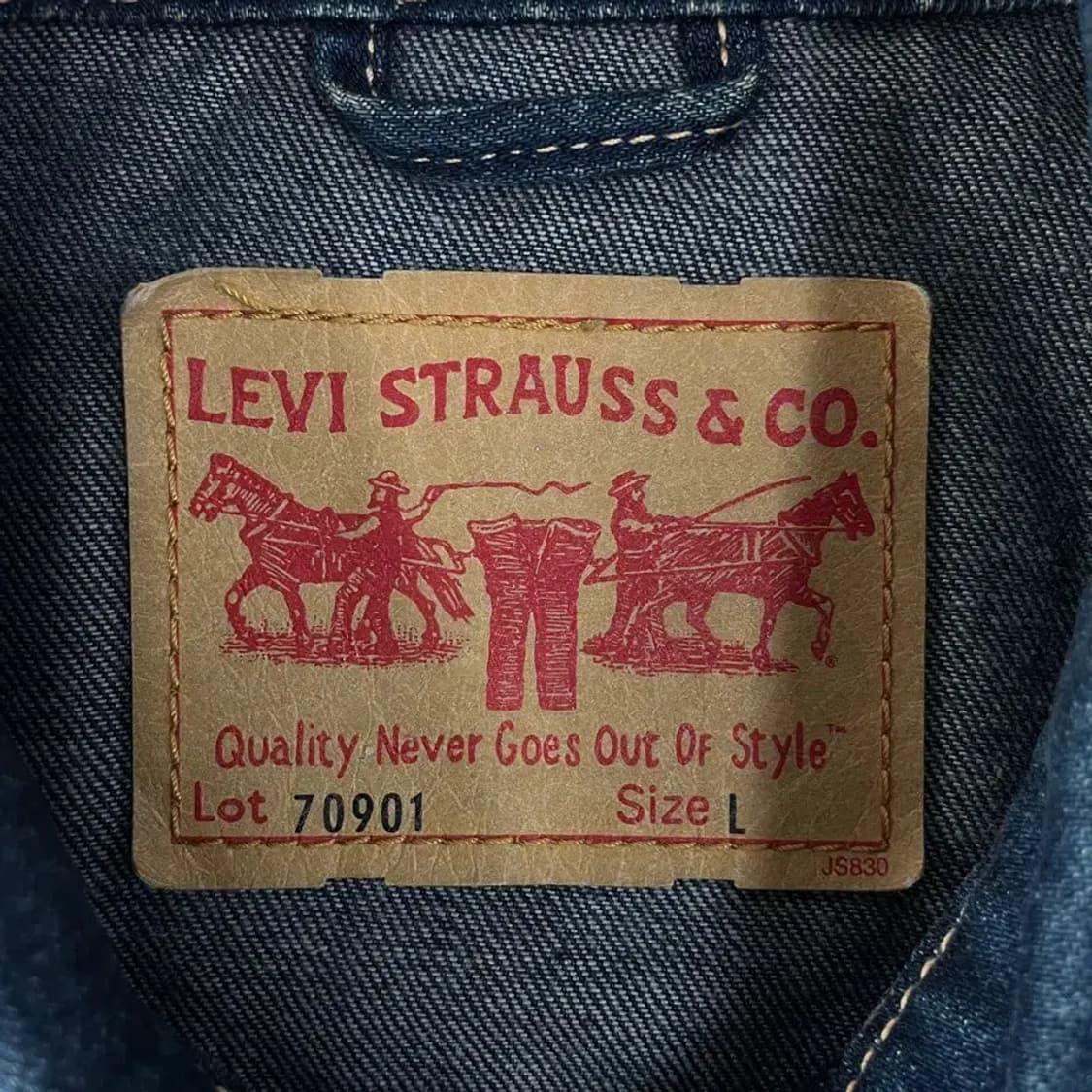 L 리바이스 70901 타입원 아이코닉 데님청자켓 상품이미지4