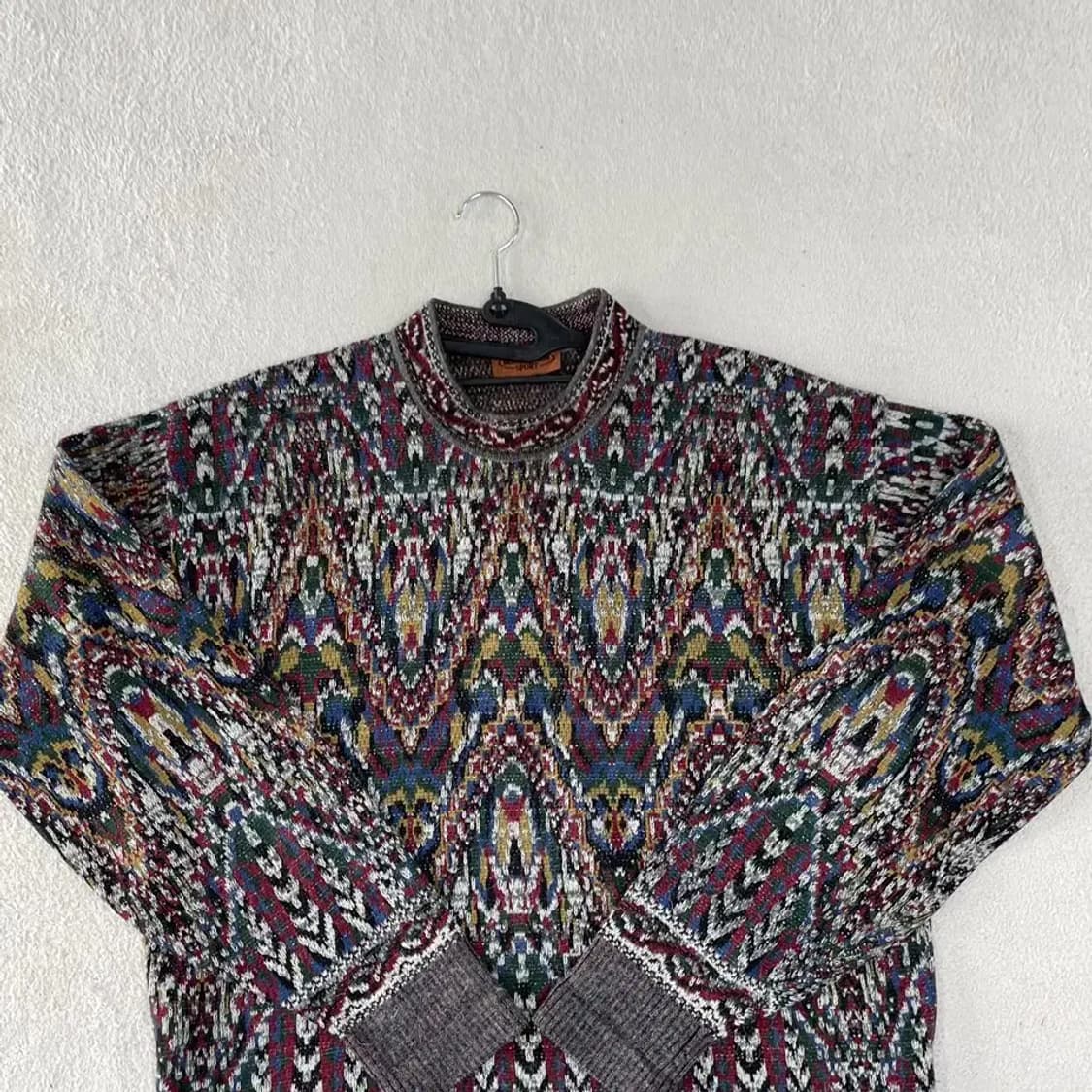 미쏘니 패턴 니트 100-105 상품이미지2